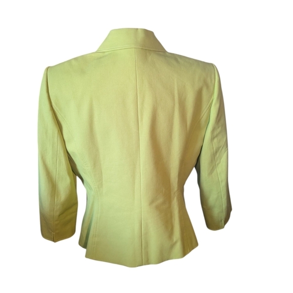 Green Cropped Double Breasted Old Money Cropped Office Siren Blazer sz 14P - Picture 4 of 10